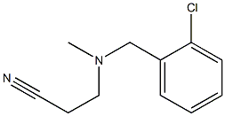 3-{[(2-chlorophenyl)methyl](methyl)amino}propanenitrile Struktur