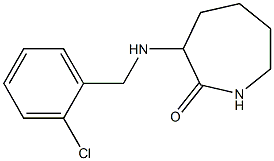 3-{[(2-chlorophenyl)methyl]amino}azepan-2-one Struktur