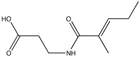 3-{[(2E)-2-methylpent-2-enoyl]amino}propanoic acid Struktur