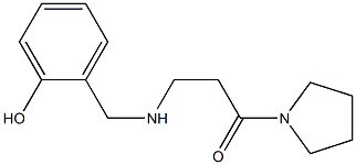 3-{[(2-hydroxyphenyl)methyl]amino}-1-(pyrrolidin-1-yl)propan-1-one Struktur