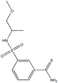 3-{[(2-methoxy-1-methylethyl)amino]sulfonyl}benzenecarbothioamide Struktur