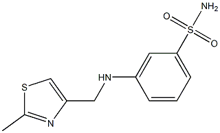 3-{[(2-methyl-1,3-thiazol-4-yl)methyl]amino}benzene-1-sulfonamide Struktur