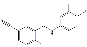 3-{[(3,4-difluorophenyl)amino]methyl}-4-fluorobenzonitrile Struktur