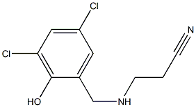 3-{[(3,5-dichloro-2-hydroxyphenyl)methyl]amino}propanenitrile Struktur