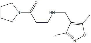 3-{[(3,5-dimethyl-1,2-oxazol-4-yl)methyl]amino}-1-(pyrrolidin-1-yl)propan-1-one Struktur