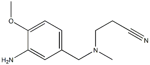 3-{[(3-amino-4-methoxyphenyl)methyl](methyl)amino}propanenitrile Struktur