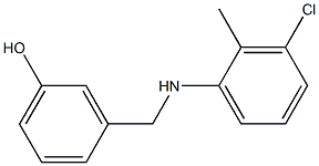 3-{[(3-chloro-2-methylphenyl)amino]methyl}phenol Struktur