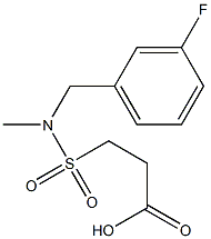 3-{[(3-fluorophenyl)methyl](methyl)sulfamoyl}propanoic acid Struktur