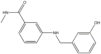 3-{[(3-hydroxyphenyl)methyl]amino}-N-methylbenzamide Struktur