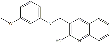 3-{[(3-methoxyphenyl)amino]methyl}quinolin-2-ol Struktur