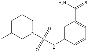 3-{[(3-methylpiperidine-1-)sulfonyl]amino}benzene-1-carbothioamide Struktur