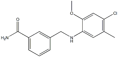 3-{[(4-chloro-2-methoxy-5-methylphenyl)amino]methyl}benzamide Struktur