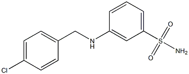 3-{[(4-chlorophenyl)methyl]amino}benzene-1-sulfonamide Struktur