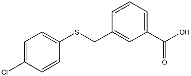 3-{[(4-chlorophenyl)sulfanyl]methyl}benzoic acid Struktur