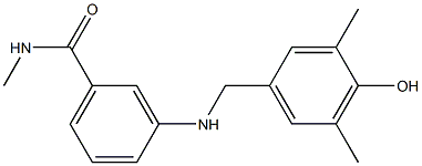 3-{[(4-hydroxy-3,5-dimethylphenyl)methyl]amino}-N-methylbenzamide Struktur