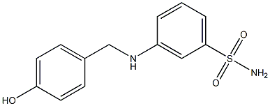 3-{[(4-hydroxyphenyl)methyl]amino}benzene-1-sulfonamide Struktur