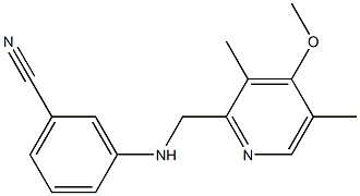 3-{[(4-methoxy-3,5-dimethylpyridin-2-yl)methyl]amino}benzonitrile Struktur