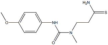 3-{[(4-methoxyphenyl)carbamoyl](methyl)amino}propanethioamide Struktur