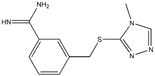 3-{[(4-methyl-4H-1,2,4-triazol-3-yl)sulfanyl]methyl}benzene-1-carboximidamide Struktur