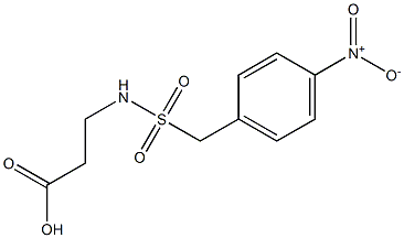 3-{[(4-nitrophenyl)methane]sulfonamido}propanoic acid Struktur