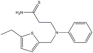 3-{[(5-ethylthiophen-2-yl)methyl](phenyl)amino}propanethioamide Struktur