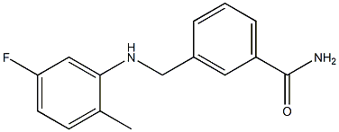 3-{[(5-fluoro-2-methylphenyl)amino]methyl}benzamide Struktur