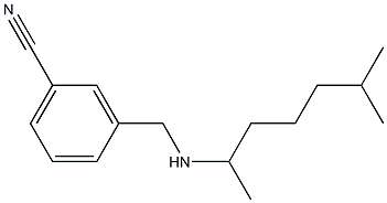 3-{[(6-methylheptan-2-yl)amino]methyl}benzonitrile Struktur