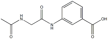 3-{[(acetylamino)acetyl]amino}benzoic acid Struktur