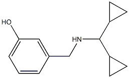 3-{[(dicyclopropylmethyl)amino]methyl}phenol Struktur