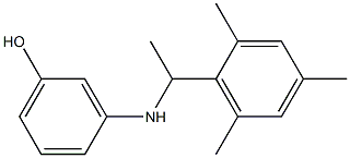 3-{[1-(2,4,6-trimethylphenyl)ethyl]amino}phenol Struktur