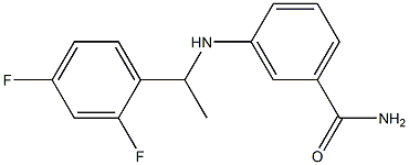 3-{[1-(2,4-difluorophenyl)ethyl]amino}benzamide Struktur