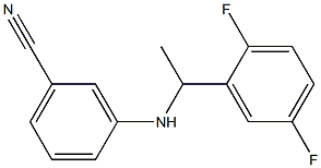 3-{[1-(2,5-difluorophenyl)ethyl]amino}benzonitrile Struktur