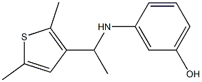 3-{[1-(2,5-dimethylthiophen-3-yl)ethyl]amino}phenol Struktur