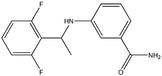 3-{[1-(2,6-difluorophenyl)ethyl]amino}benzamide Struktur