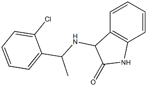 3-{[1-(2-chlorophenyl)ethyl]amino}-2,3-dihydro-1H-indol-2-one Struktur