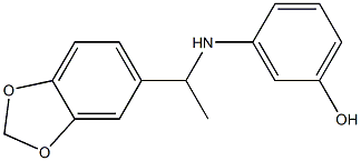 3-{[1-(2H-1,3-benzodioxol-5-yl)ethyl]amino}phenol Struktur