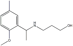 3-{[1-(2-methoxy-5-methylphenyl)ethyl]amino}propan-1-ol Struktur