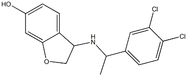 3-{[1-(3,4-dichlorophenyl)ethyl]amino}-2,3-dihydro-1-benzofuran-6-ol Struktur