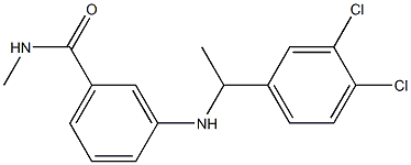 3-{[1-(3,4-dichlorophenyl)ethyl]amino}-N-methylbenzamide Struktur