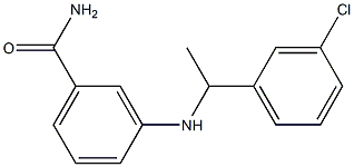 3-{[1-(3-chlorophenyl)ethyl]amino}benzamide Struktur