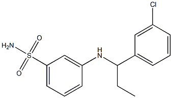 3-{[1-(3-chlorophenyl)propyl]amino}benzene-1-sulfonamide Struktur