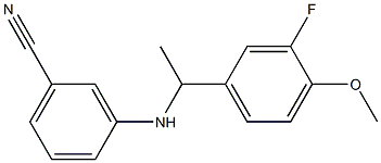 3-{[1-(3-fluoro-4-methoxyphenyl)ethyl]amino}benzonitrile Struktur