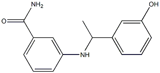 3-{[1-(3-hydroxyphenyl)ethyl]amino}benzamide Struktur