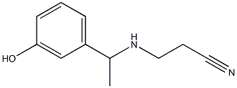 3-{[1-(3-hydroxyphenyl)ethyl]amino}propanenitrile Struktur