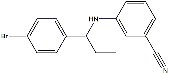 3-{[1-(4-bromophenyl)propyl]amino}benzonitrile Struktur