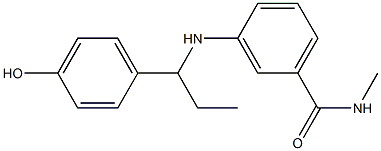 3-{[1-(4-hydroxyphenyl)propyl]amino}-N-methylbenzamide Struktur