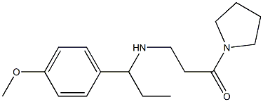 3-{[1-(4-methoxyphenyl)propyl]amino}-1-(pyrrolidin-1-yl)propan-1-one Struktur