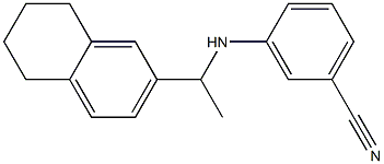 3-{[1-(5,6,7,8-tetrahydronaphthalen-2-yl)ethyl]amino}benzonitrile Struktur