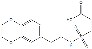 3-{[2-(2,3-dihydro-1,4-benzodioxin-6-yl)ethyl]sulfamoyl}propanoic acid Struktur