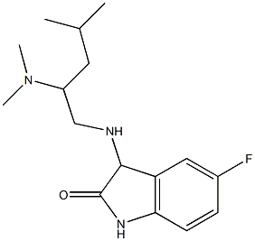 3-{[2-(dimethylamino)-4-methylpentyl]amino}-5-fluoro-2,3-dihydro-1H-indol-2-one Struktur